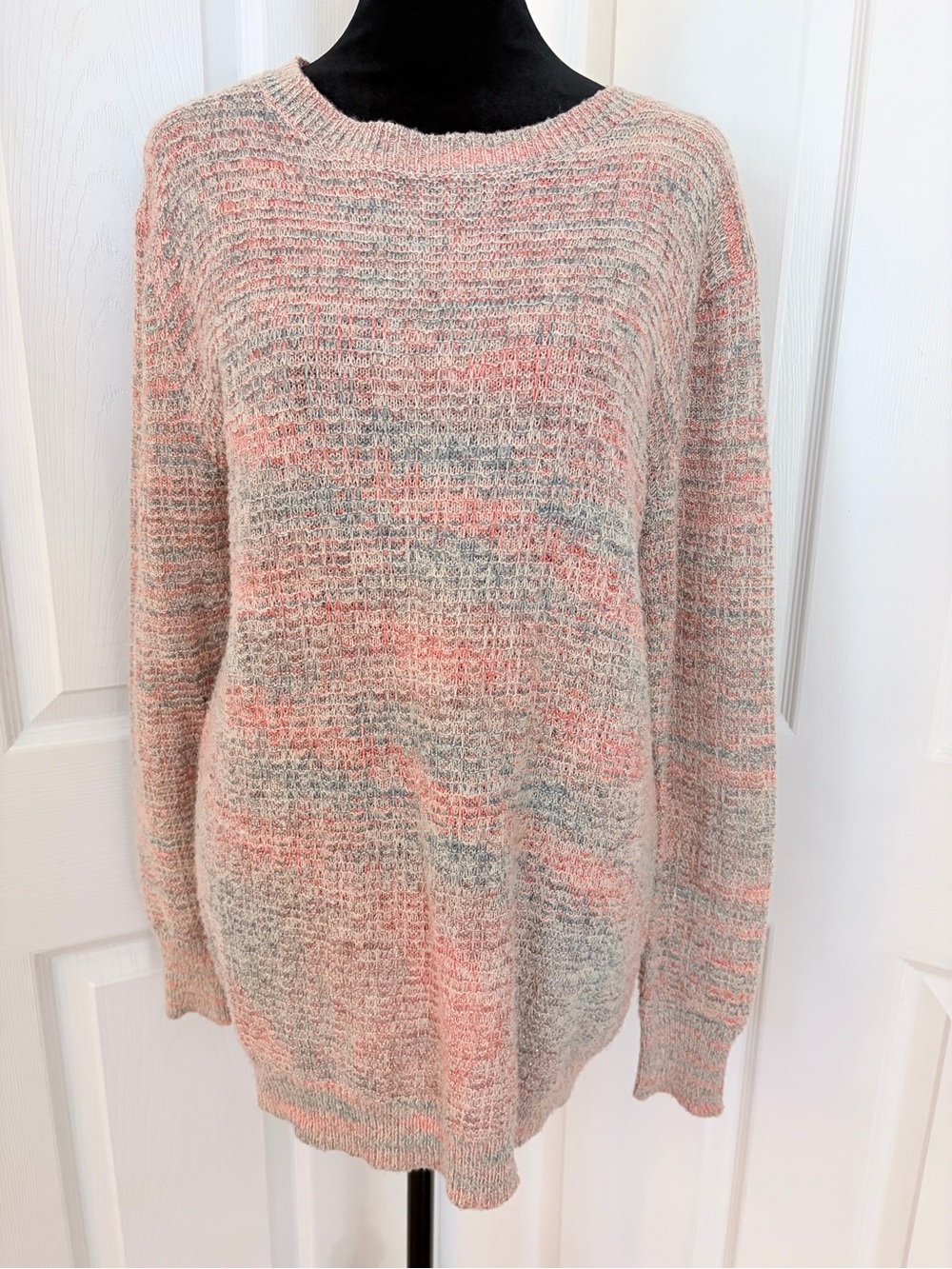 Frenchi Confetti Knit Crew Neck Long-Sleeve Sweater